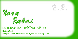 nora rabai business card